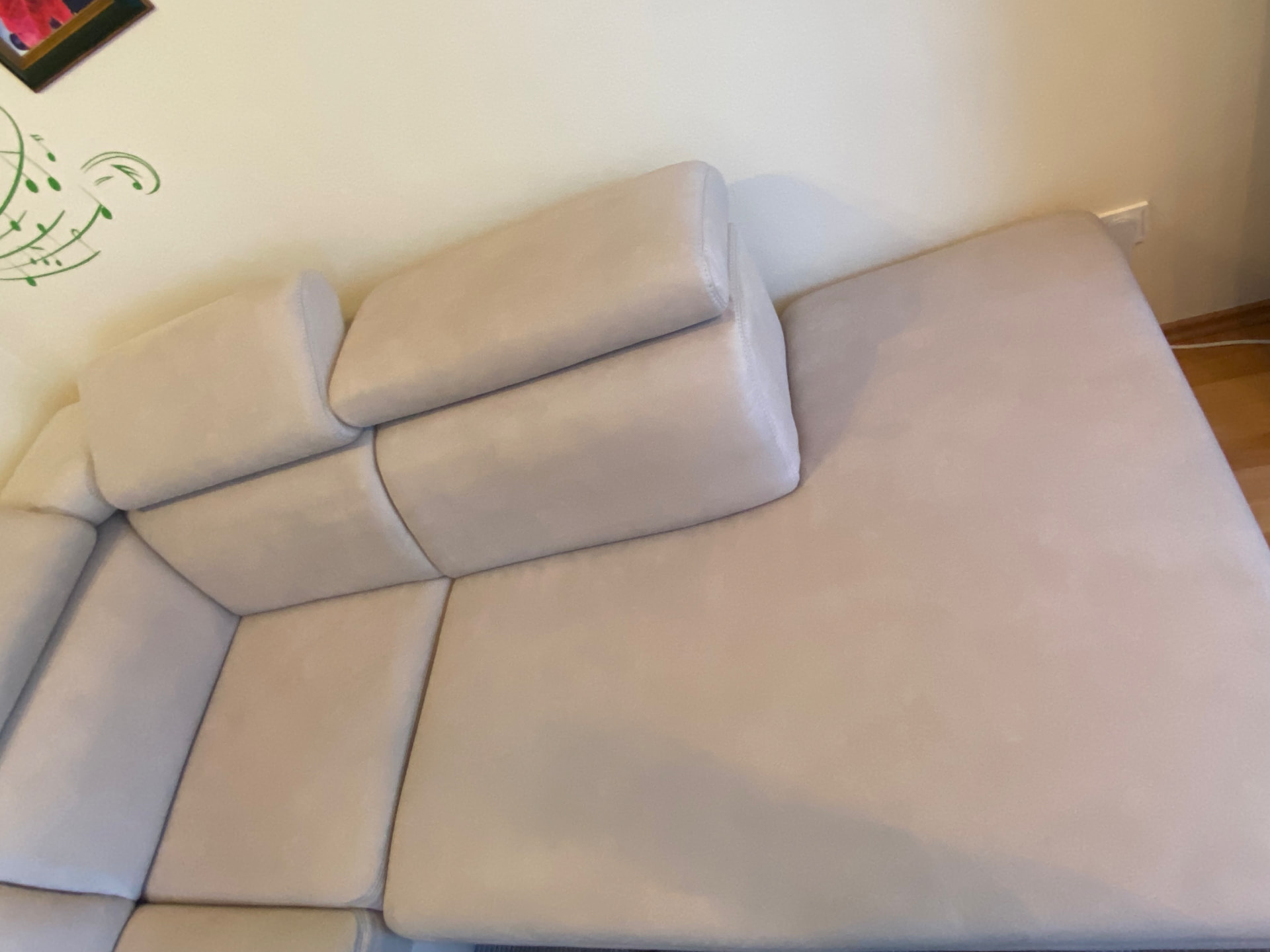 Ecksofa beige · Bayern nachher