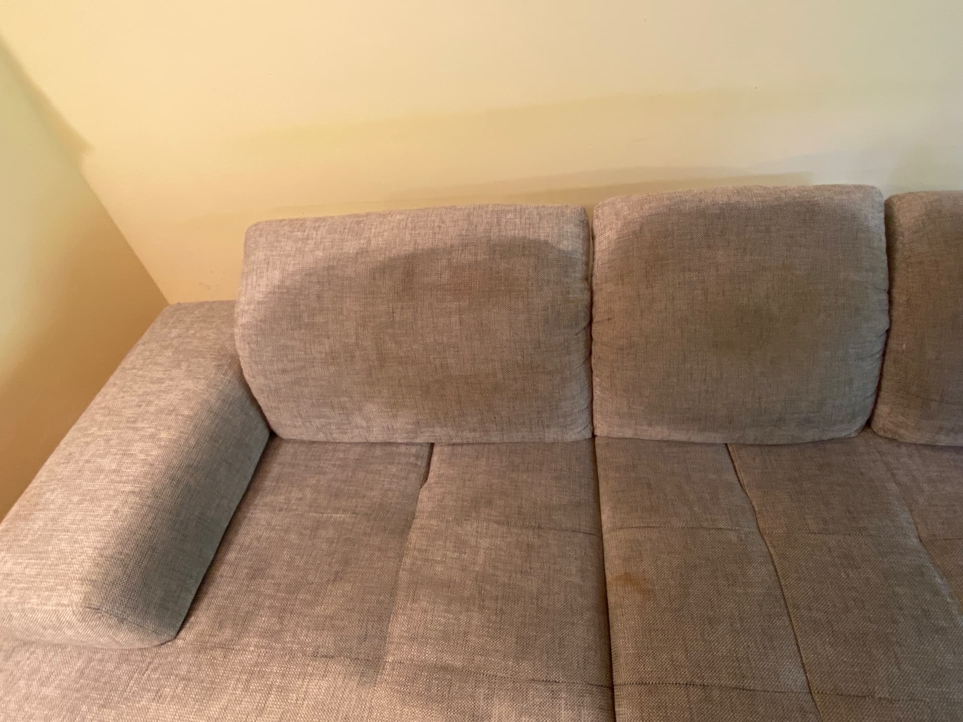Ecksofa graubraun · München vorher