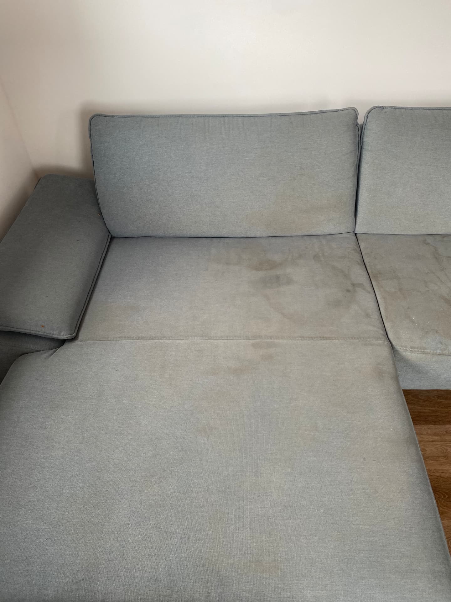 Ecksofa grau · München vorher