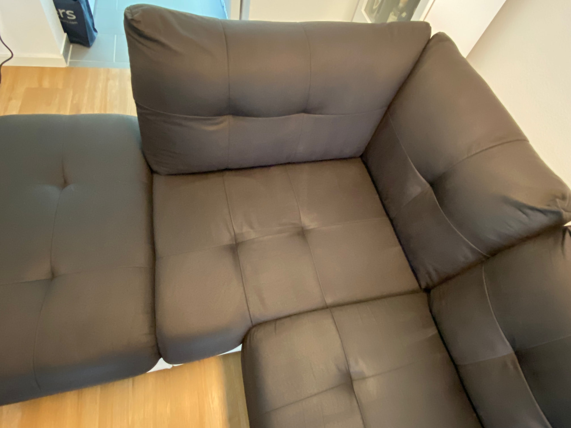 Ecksofa Microfaser braun · München nachher